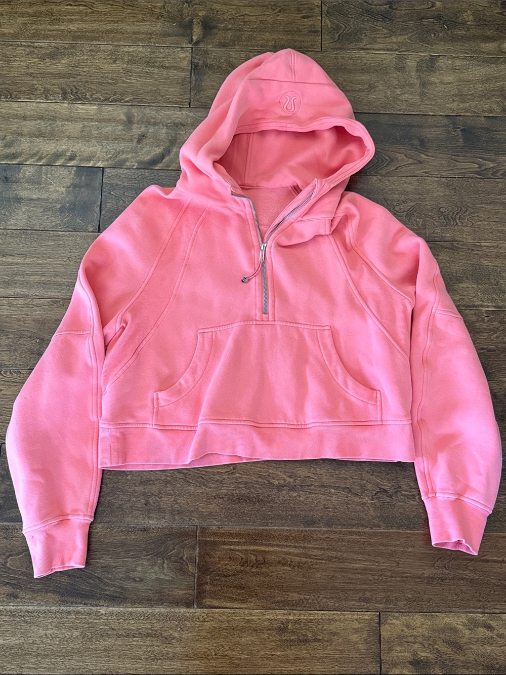 lululemon athletica Pink Cropped Half-Zip Scuba Hoodie